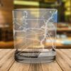 Hampton Virginia Map Whiskey Glass Gift