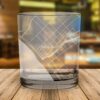 Santa Monica California City Map Whiskey Glass Gift